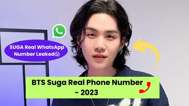 BTS Suga Real Phone Number - 2023